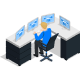 IT optimization icon for faster business growth and efficient technology solutions