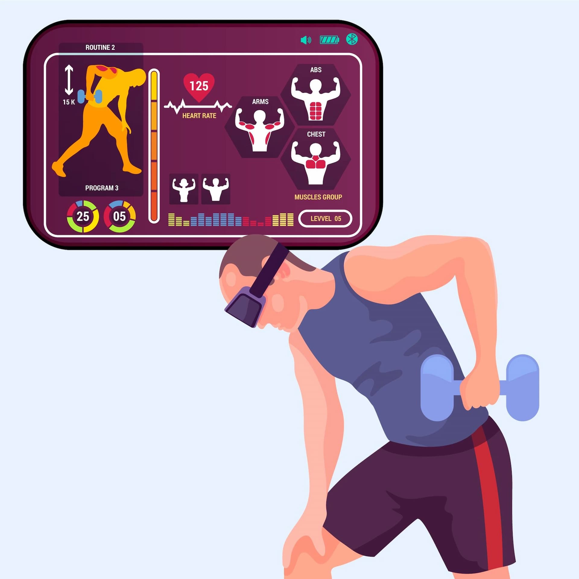Modern fitness app UI